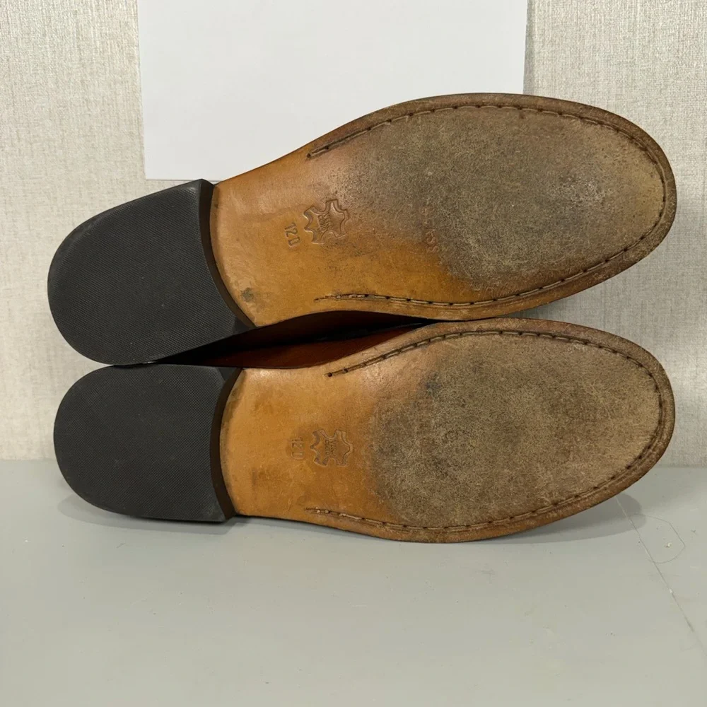 Bill Blass Men's Leather Loafers Brown‎ Size 12 D